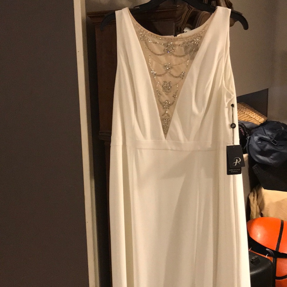 Floor length off white evening gown